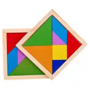 Tangram Wooden Puzzle Brain Teaser Mind Game Brain Training for Kids or Adults