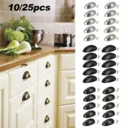 10/25pcs Cabinet Drawer Cup Handle Pulls Door Dresser Hardware with Screws 3" CC