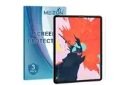 [Set of 3] Apple iPad Pro 12.9" 2018 Ultra Clear Film Screen Protector by MEZON Face ID Compatible, Case and Pencil Friendly (iPad Pro 12.9", Clear)