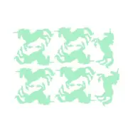 Night Light Fluorescent Unicorn Wall Stickers Glow In The Dark Luminous Wall
