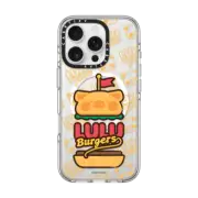 iPhone 16 Pro Clear Case MagSafe Compatible ORIGINAL TASTY BURGERS BY LULU THE PIGGY