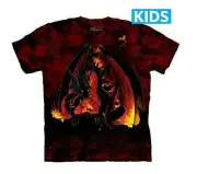 The Mountain Kids Tie Dye T-Shirt Fireball Fantasy Creature
