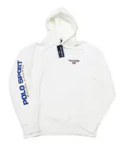 Polo Sport Ralph Lauren Men's White Fleece Lined Pullover Hoodie