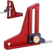 Router Table Miter Gauge, Table Saw Depth Measuring Ruler, With Magnet Aluminum Alloy Metric Depth Ruler For Precision