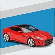 Scale Finished Model Car Die-cast 1:24 for Jaguar F-Type Coupe Simulation Alloy Sports Car Model Collection Souvenir Display Miniature Replica Car(Red)