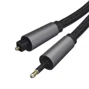 Fiber Optic Audio Cable Digital Audio Optic Cable Metal Plated 3.3Ft for DVD