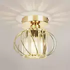 Modern Crystal Ceiling Light - LED Crystal Chandelier Metal Cages Lampshade E27
