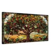Abstract Autumn Rowan Tree Painting Wall Art Limited Edition High Quality Print