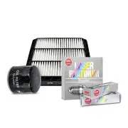 NGK Platinum Spark Plugs & NTK Air Oil Filter for Mitsubishi Triton MK ML
