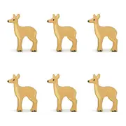 6pc Tender Leaf Toys Fallow Deer Wooden Animal Figure Set Kids/Children 3y+