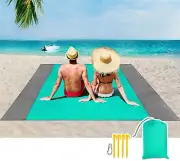 Beach Blanket, Sandproof Beach Mat Large 4-7 Persons, Waterproof Picnic Storage