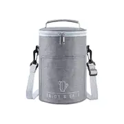 Cylinder Bento insulation bag round lunch box bag handbag aluminum foil lunch bag