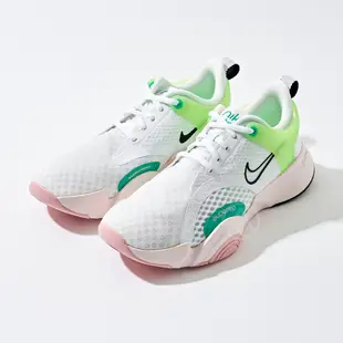 Nike SuperRep Go 2 女 白綠 氣墊 運動 休閒 慢跑鞋 CZ0612-136