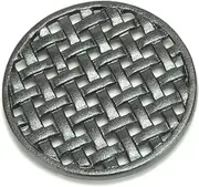 Minuteman International TWI-03 Round Lattice woodstove Tabletop cast Iron Trivet, Black