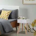 vidaXL Bedside Tables 2 pcs Solid Pinewood 40x30x61 cm White HEE