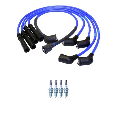NGK 7mm Wire Set 4 Iridium Spark Plug Kit For Ford Aspire 1.3 L4 W/ Gap 0.044" (for: Ford)