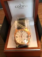 Cobra Men's CO607SR1L2 Aviator Chronograph Sport Analog White Watch