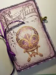 Junk Journal Booklet "FORTUNE TELLER", LARGE 6"x9" 40pg PSYCHIC, TAROT Pockets,