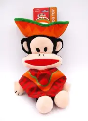 Paul Frank Pet Toy Julius Monkey in Sombrero and Poncho Crinkles and Squeaks NWT