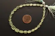 13 inch strand of natural Prehnite Octagon Faceted 9.5x7x4.5-6x5x3mm beads.