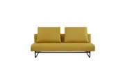 Design Square Fabric Stylish Lounge Couch Sofa Bed - Yellow