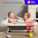 【聚謙】萌趣海豚浴盆 可坐躺兒童智能感溫折疊浴盆 寶寶沐浴洗澡盆 嬰兒洗澡神器