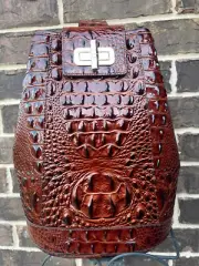 NWT $315 Brahmin Allie Sling Backpack Pecan Melbourne Leather brown