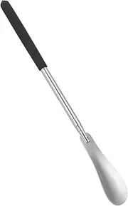 [BESPORTBLE] Metal Shoehorn Long Handle for Boots Sturdy Ergonomic Design Reduces Bending over Back Knee Pain Relief