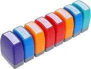 GETAJGHSD 8 Pcs Self Inking Teacher Stamp Set for Classroom Feedback Homework Reviews Colorful Motivational Stamps with Tray for Teacher Recognition Student Encouragement