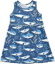 [Caihoyu] Girls Summer Tank Dresses Toddler Kids Swing Casual Spring Dresses Easter Outfit, Multicolor05, 6 Years