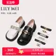 Lily Wei平底樂福鞋可拆卸飾扣一鞋多穿大碼女鞋41一43小碼313233