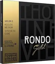 Thomastik-Infeld Rondo Gold Violin Set with 2 E Strings RG100 | Replacement Violin Strings 4/4 Full Set for Professionals and Aspiring Violinists | Warm Sound and Focused Response | Made in Vienna