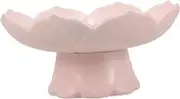 CHILDWEET Lotus Fruit Plate Cupcakes Desserts Birthday Display Ceramic Cake Stand Footed Fruit Bowl Containers for Fruit Dried Fruit Tray Food Stands Ceramic Food Bowl Pink Ceramics