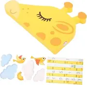 ERINGOGO 1Set Giraffe Height Chart Sticker Removable Growth Measurement Decal for Nursery Rooms Playrooms Wall Sticker for Easy Application and Removal