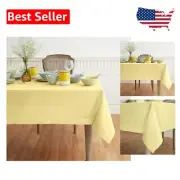 Luxury Yellow Linen Tablecloth 60 x 132 - Perfect for Mother's Day Celebrations