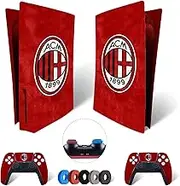 MaD Vision® Extra Durable Vinyl Skin Set for PS5 Disc + 5 Pairs Aiming Rings | Scratch Resistant Sticker Set for PlayStation 5 + 2 Controllers - Milan Design