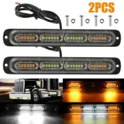 Amber/White LED Car Truck Emergency Beacon Warning Hazard Flash Strobe Light EOU