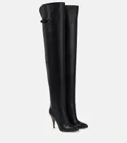 [Valentino Garavani] Valentino Garavani VLogo Signature leather over-the-knee boots AU 4 black