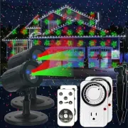 Christmas Projector Laser Lights Outdoor - Outlet Timer and Remote Included -...