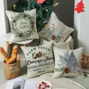 Decorations Cartoon Christmas Pillowcase Pillow Cover Polyester Cushion Cover