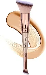 Daubigny Dual-ended Angled Foundation & Concealer Brush - Premium Luxe Nylon Bristles - Gold - Face Makeup Brush - For Foundation & Concealing
