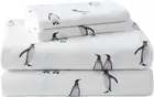 - Full Sheets, Cotton Flannel Bedding Set, 4Pieces, Brushed for Extra Softness,
