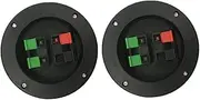 TINEASUR Replacement Speaker Terminal Connector Binding Post 4 Ports Loudspeaker Connector Easy Install Speaker Terminal Cup for Subwoofer Box