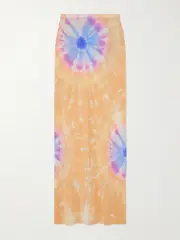 [RABANNE] RABANNE - Second Skin Tie-dyed Stretch-jersey Maxi Skirt - Multi - FR 38 FR 38 Multi