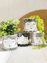 Hipster Face Pots-Large