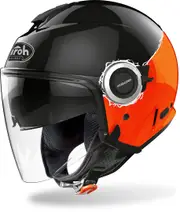 Airoh Helyos Fluo Jet Helmet, black-red, Size XS for Men Black Red