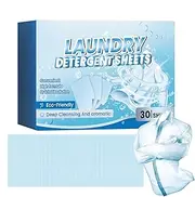 Laundry Sheets Detergent - Clothing Washing Tablets - Eco-Friendly Laundry Sheets, 30 Sheets Liquidless Laundry Sheets Detergent, Laundry- Sheets In Washer
