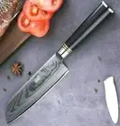 Santoku Knife 67 Layers Damascus Steel Wood Handle Chef Gyuto Slicing Beef Cut L