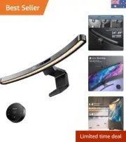 Adjustable Curved Monitor Lamp with Remote Control: Eye-Caring Desktop Light