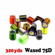 1spool 320yards High Tensile Waxed 8/0 Fly Tying Thread 15optional Colors 75D